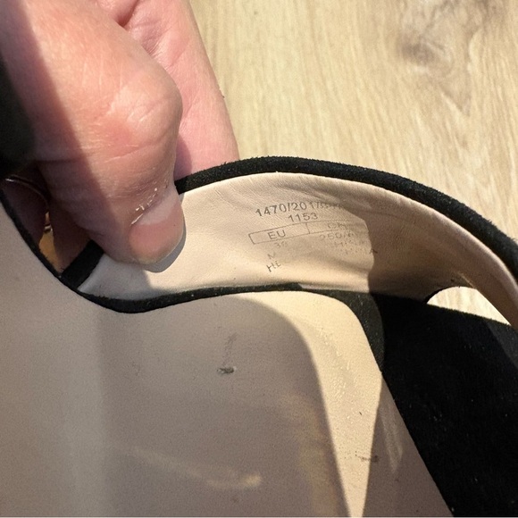 Zara Woman Black Suede Cork Platform Heels Studded Block Heel Sandals Size EU 39 - Picture 5 of 6